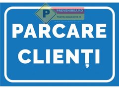 Indicator albastru parcare clienti